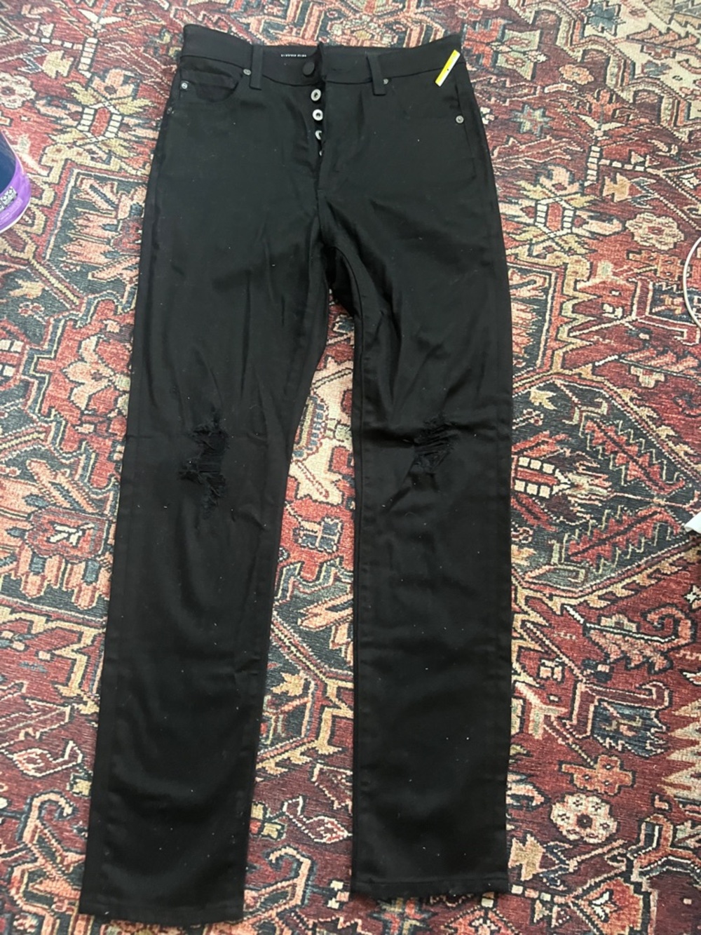 NWT AG women's ALEXXIS high rise vintage slim black jeans size 27
